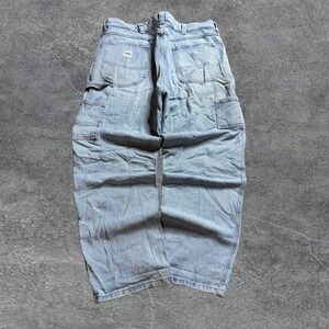 Lee Carpenter Baggy Vintage Jeans Light Wash Distressed Style Size 38x30